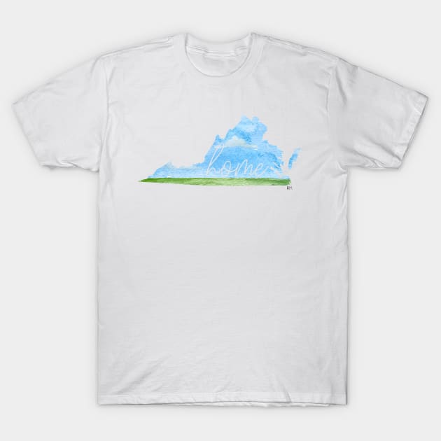 Virginia Home State T-Shirt by RuthMCreative